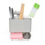 Organizer for sponges, washcloths for the sink - gray and white