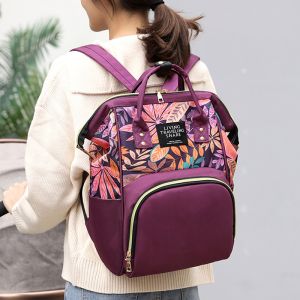 Oxford mum's backpack / bag - purple
