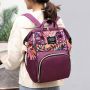 Oxford mum's backpack / bag - purple
