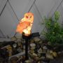 Ozdobna lampa solarna LED do ogrodu Sowa - brązowa