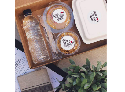 Ozdobne naklejki Thank You For your Order - wzór 1, 500 sztuk