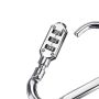 Padlock / carabiner with combination - silver