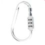 Padlock / carabiner with combination - silver