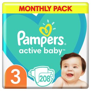 Pampers ABD Monthly Box S3 208 pc(s)