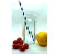 Paper straws 197mm x 6mm, 100 pcs - blue
