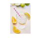 Paper straws 197mm x 6mm, 100 pcs - pink