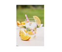 Paper straws 197mm x 6mm, 100 pcs - pink