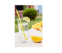 Paper straws 197mm x 6mm, 100 pcs - yellow with stars