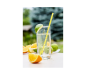 Paper straws 197mm x 6mm, 25 pcs - yellow with stars