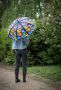 Parasol duży FOLKSTAR łowicki czarny