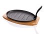 Patelnia żeliwna z deską drewnianą Grada 27x17.5cm
