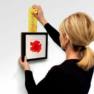 Picture hanging device with two vials