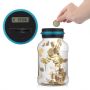 Piggy bank with Euro counter - Euro coins