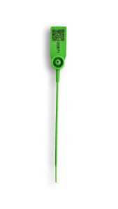 Plastic clamp seal with a unique code - green