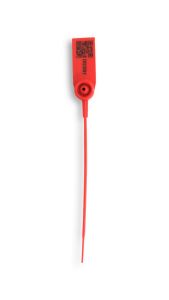 Plastic clamp seal with a unique code - red