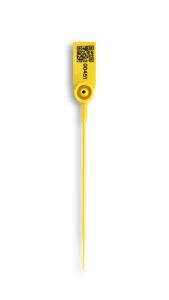 Plastic clamp seal with a unique code - yellow