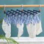 Plastic foldable clothes hanger with clips - 29 clips - dark purple