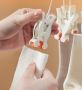 Plastikowy składany wieszak na ubrania z klipsami – 14 klipsów - biały