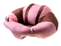 Plush child seat - pink brown