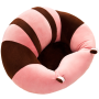 Plush child seat - pink brown