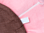 Plush child seat - pink brown
