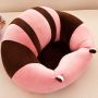 Plush child seat - pink brown