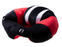 Plush child seat pink brown - black red