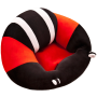 Plush child seat pink brown - black red