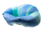 Plush child seat pink brown - blue green