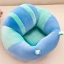 Plush child seat pink brown - blue green