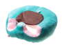 Plush child seat pink brown pink dark green