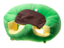 Plush child seat - yellow green