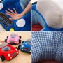Plush seat for children - red