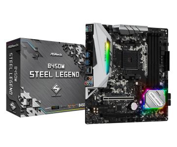 Płyta główna Asrock B450M STEEL LEGEND (AM4; 4x DDR4 DIMM; Micro ATX; CrossFireX)