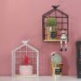 Półka dekoracyjna w kształcie domku styl LOFT 15,5x10cm - czarna