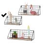 Półka ścienna z drążkiem, styl LOFT 29,5 cm- czarna