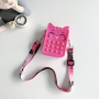PopIt bag / sachet sensory toy - cat rose red (typ 7)