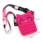 PopIt bag / sachet sensory toy - cat rose red (typ 7)