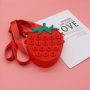 PopIt bag / sachet sensory toy - strawberry red (typ 5)