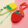 PopIt bag / sachet sensory toy - strawberry red (typ 5)