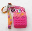 PopIt bag / sachet sensory toy - unicorn red rose (type 13)