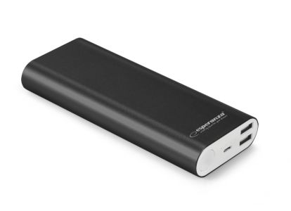 PowerBank Esperanza PROTON EMP113K (10000mAh; USB 2.0; kolor czarny)