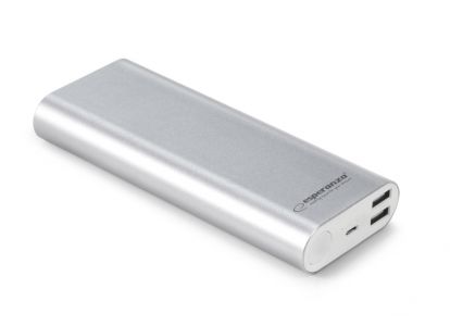 PowerBank Esperanza PROTON EMP113S (10000mAh; microUSB; kolor srebrny)