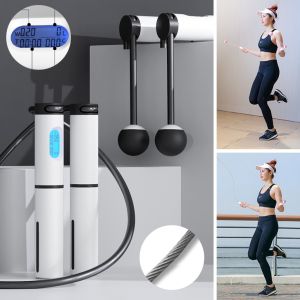 Profesjonalna skakanka Crossfit z elektronicznym licznikiem LCD - czarno biała