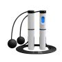 Professional skipping rope with electronic LCD counter - black and white