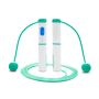 Professional skipping rope with electronic LCD counter - green and white