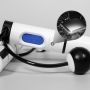 Professional skipping rope with electronic LCD counter - green and white
