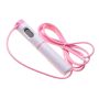 Professional skipping rope with electronic LCD counter - pink and white