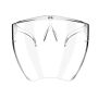 Protective face shield with glasses holder - model II