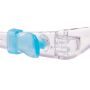 Protective transparent face shield with glasses holder